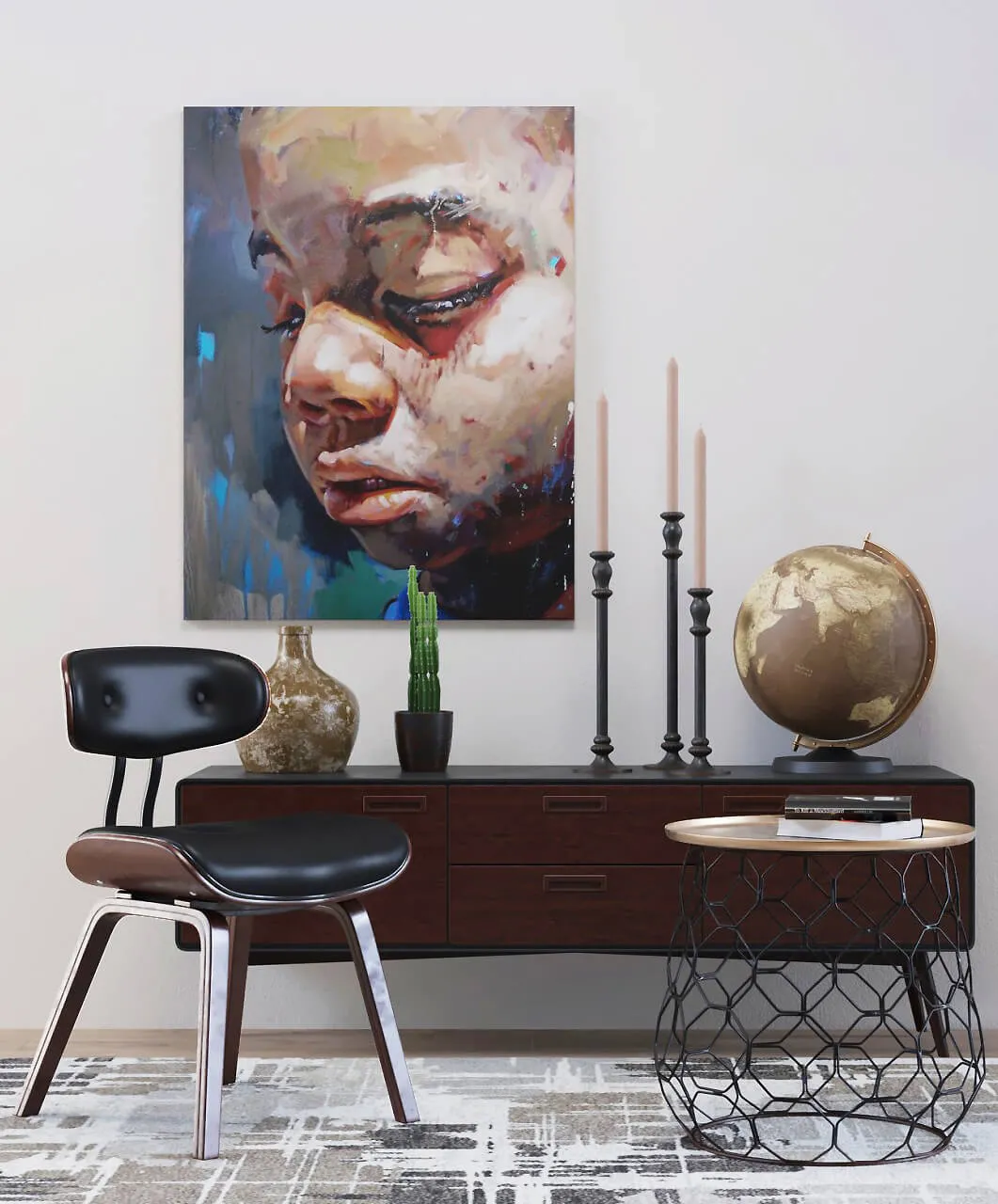 furniture – Chest of drawers with a set 3D Model