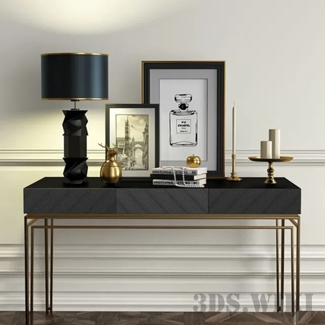 furniture – Chest of drawers with decorative table 3D Model furniture – Chest of drawers with decorative table 3D Model