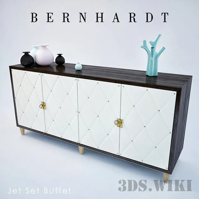 furniture – Chest of drawers with Jet Set decors 3D Model