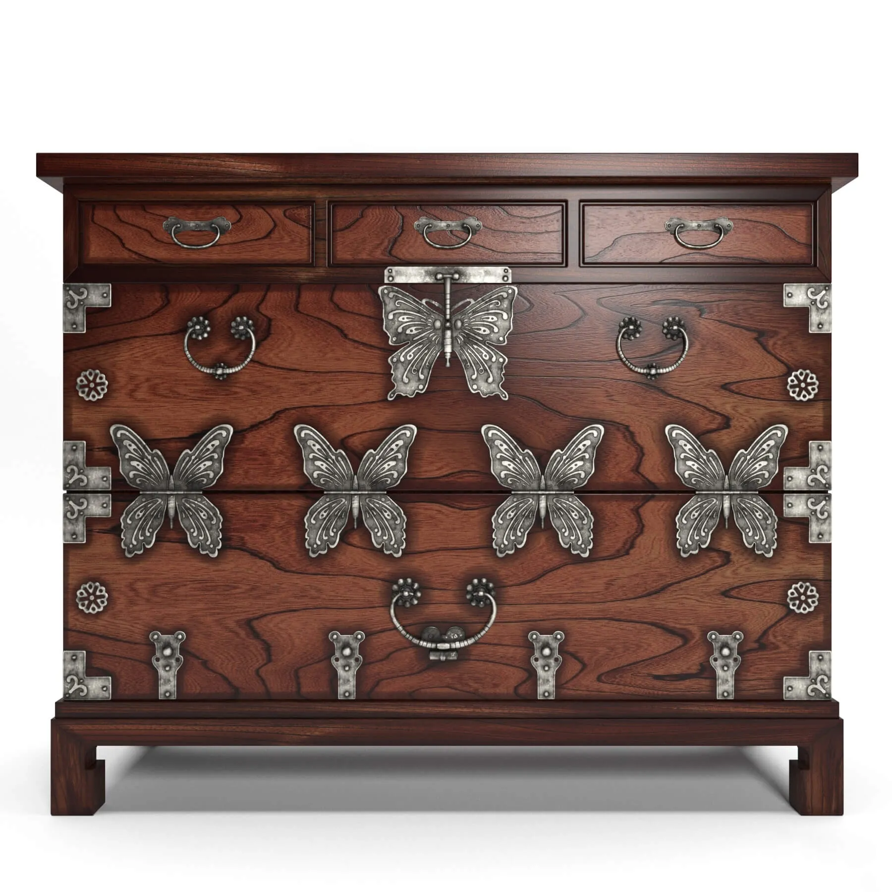 furniture – Chinoiserie chest of drawer butterfly 3D Model furniture – Chinoiserie chest of drawer butterfly 3D Model