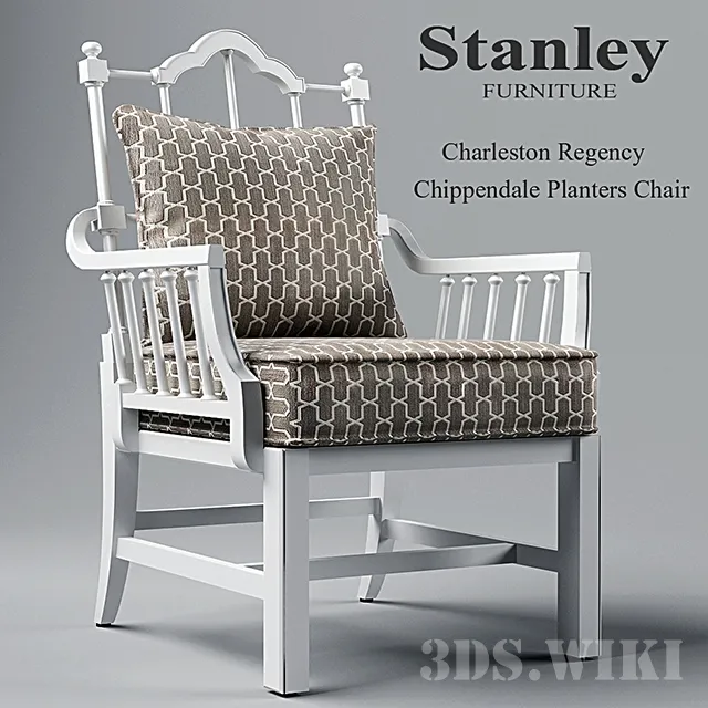 furniture – Chippendale Planter’s Chair – Charleston Regency 3D Model