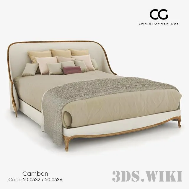 furniture – Christopher Guy Cambon bed and headboard 3D Model furniture – Christopher Guy Cambon bed and headboard 3D Model