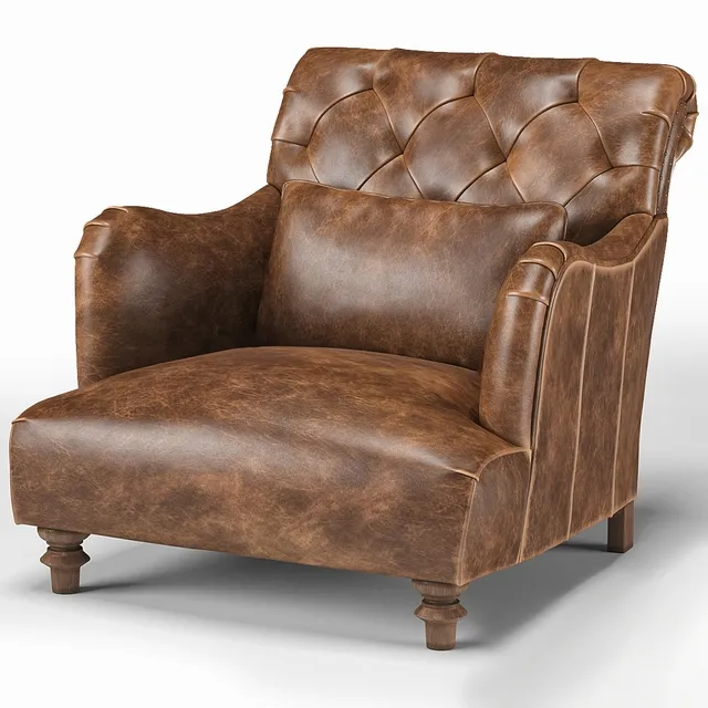 furniture – Cisco Brothers Acacia british industrial  armchair 3D Model