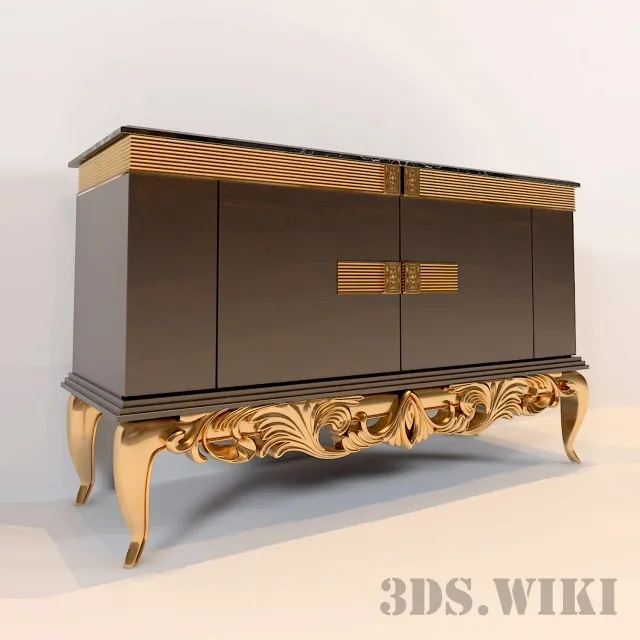 furniture – Classic beautiful chest of drawers 3D Model