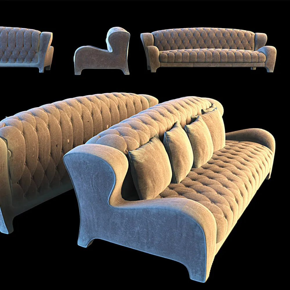 furniture – Classic beautiful sofa 3D Model