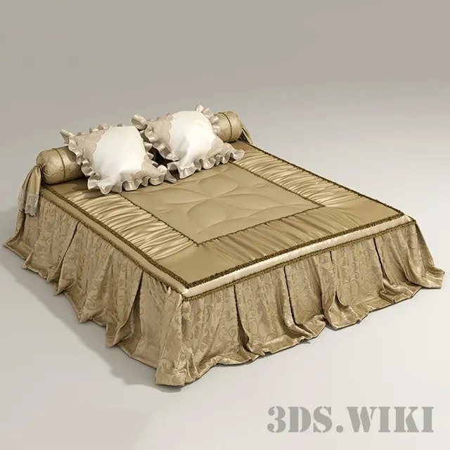 furniture – Classic bed linen 3D Model