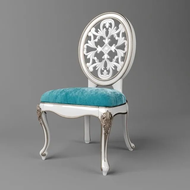 furniture – Classic carved chair 3D Model