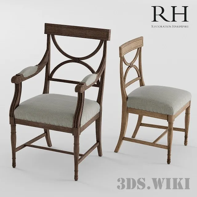 furniture – Classic Chair GUSTAVIAN X-BACK 3D Model