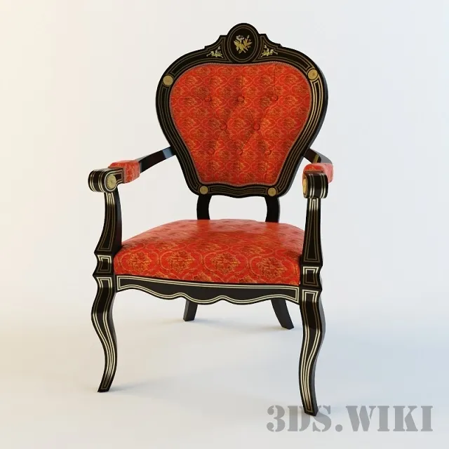 furniture – Classic chair with armrests 3D Model