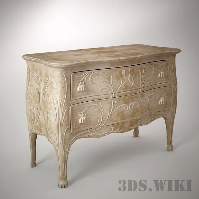 furniture – Classic chest of drawers with beautiful patterns 3D Model