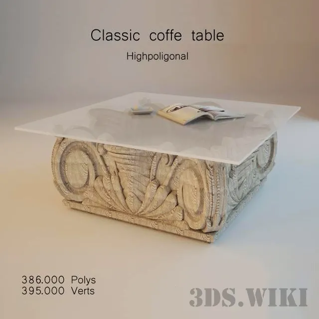 furniture – Classic coffee table 3D Model