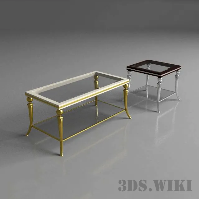 furniture – Classic coffee tables Amsoft collection 3D Model