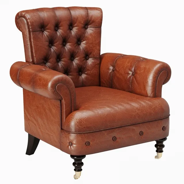 furniture – Classic leather armchair 3D Model