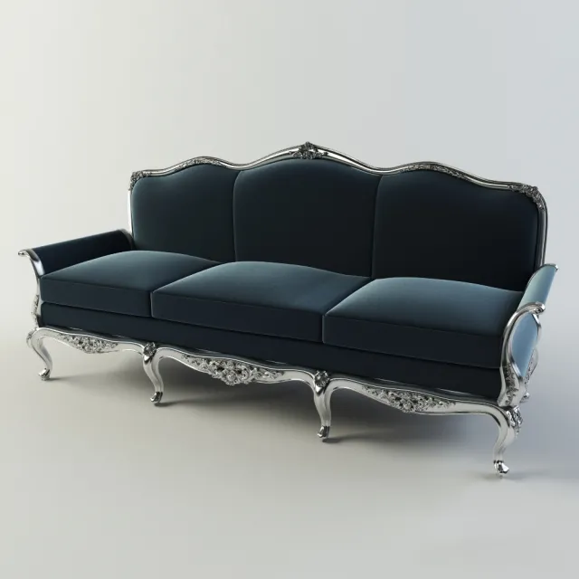 furniture – Classic leather sofa 3D Model