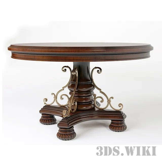 furniture – Classic round table with patterns 3D Model furniture – Classic round table with patterns 3D Model