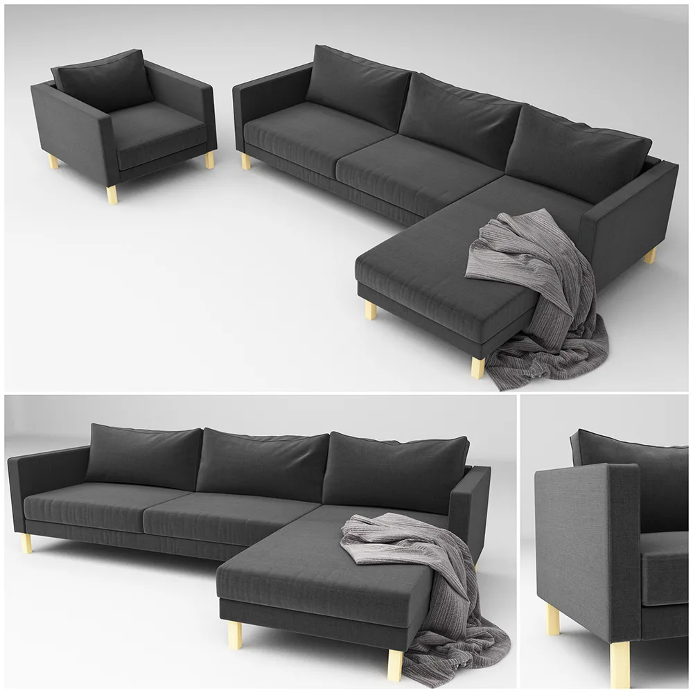 furniture – Classic sofa and armchair 3D Model