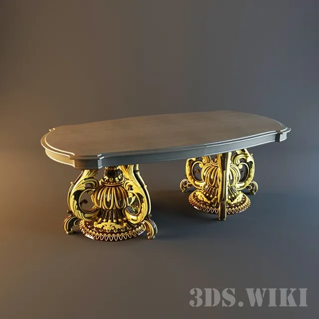 furniture – Classic table with chic legs 3D Model