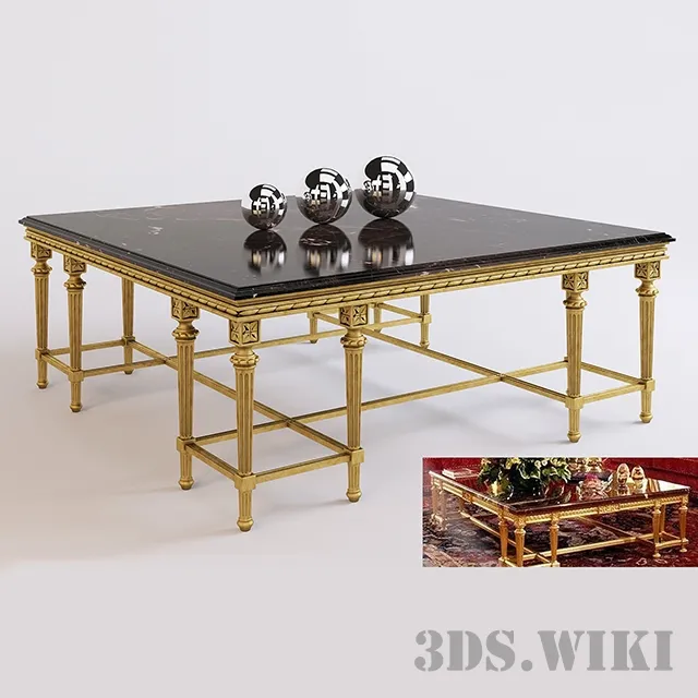 furniture – Classic table with extraordinary legs 3D Model