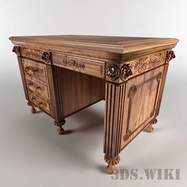 furniture – Classic wooden chest of drawers 3D Model