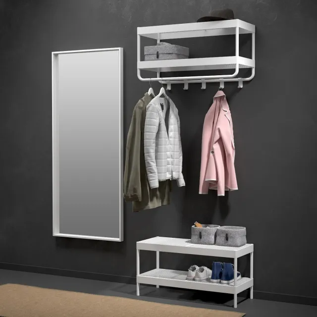 furniture – Clothing in the hallway 3D Model