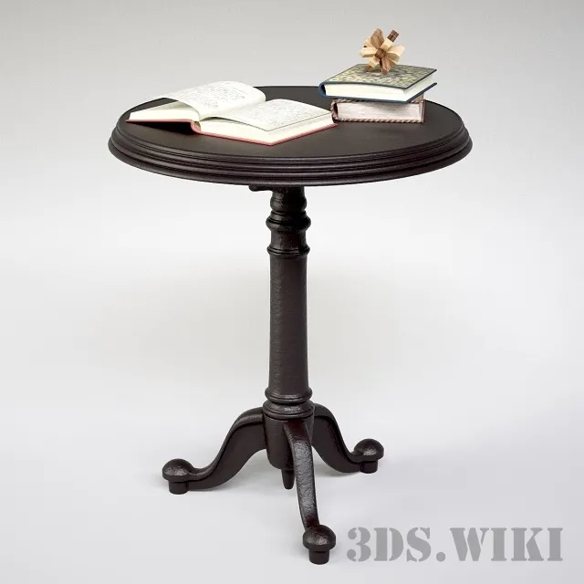 furniture – Coffee Table 18th C. French Tilt-Top Brasserie 3D Model