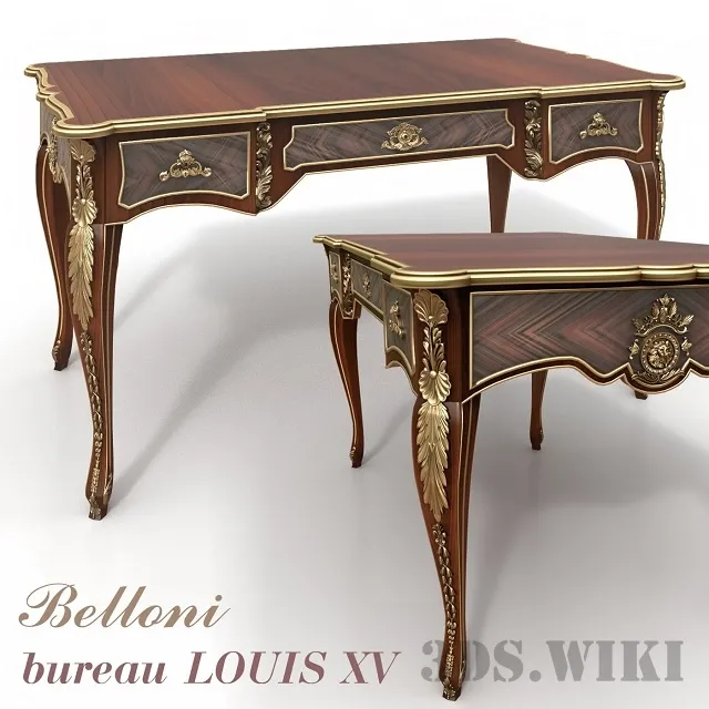 furniture – Coffee Table BUREAU LOUIS XV 3D Model