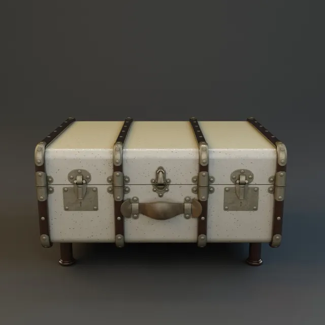 furniture – Coffee table chest Authentic Models French Trunk 3D Model