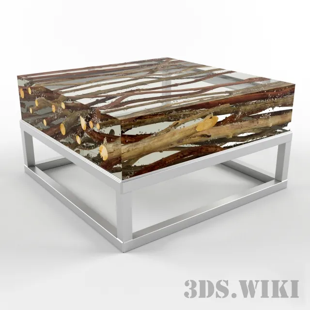 furniture – Coffee table F246 Kisim Acrylic 3D Model