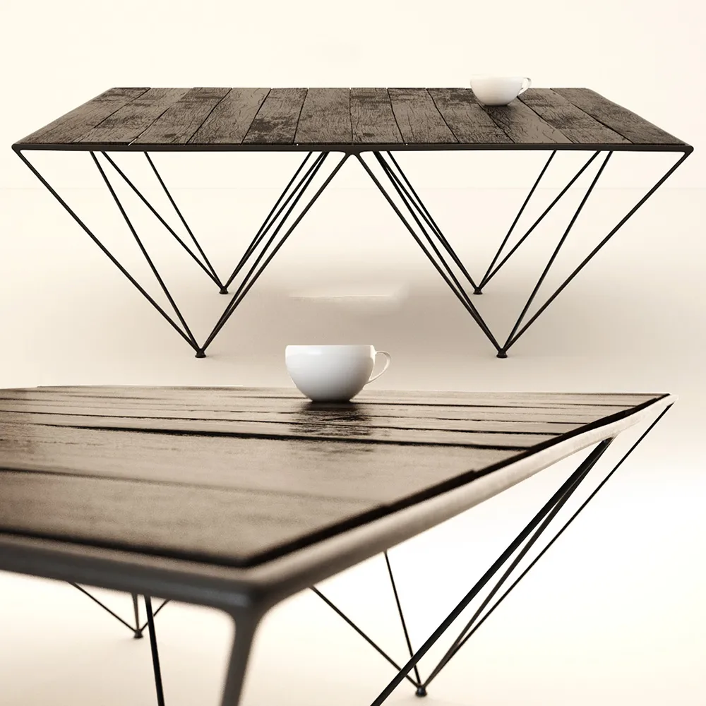 furniture – Coffee table FLAMANT made of wood 3D Model
