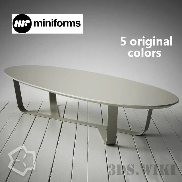 furniture – Coffee table from Miniforms – BINO 170×64 3D Model