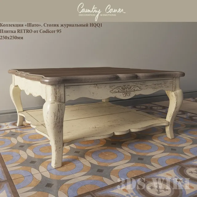 furniture – Coffee table HQQ1 from Codicer 3D Model