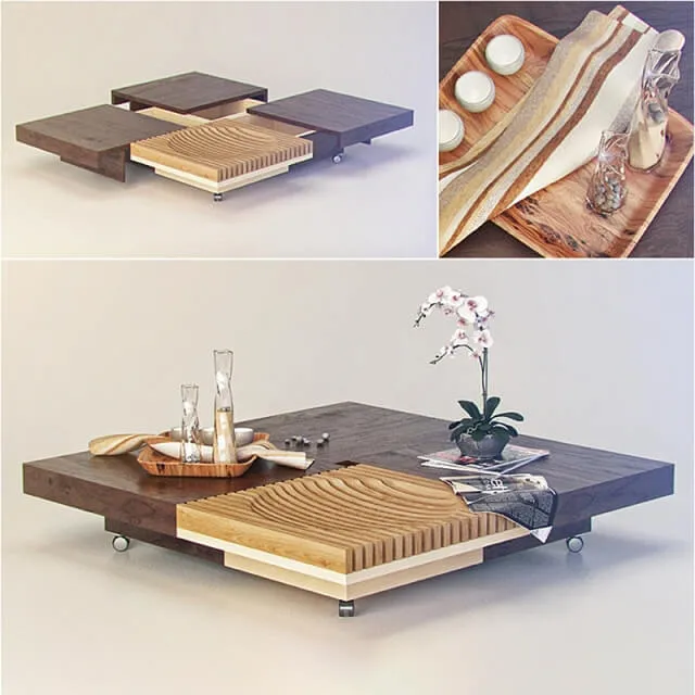 furniture – Coffee table Kalinka “JAPANESE” 130 3D Model
