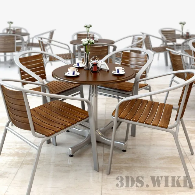 furniture – Coffee tables and chairs 3D Model