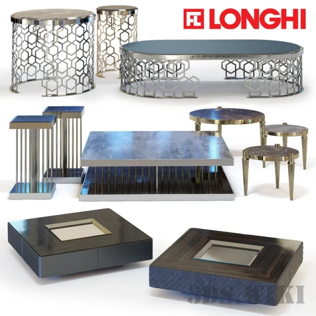 furniture – Coffee tables set by Fratelli Longhi 3D Model