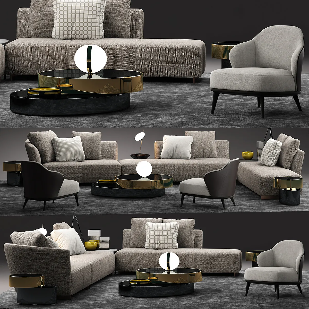 furniture – Collar Minotti sofa 02 3D Model furniture – Collar Minotti sofa 02 3D Model