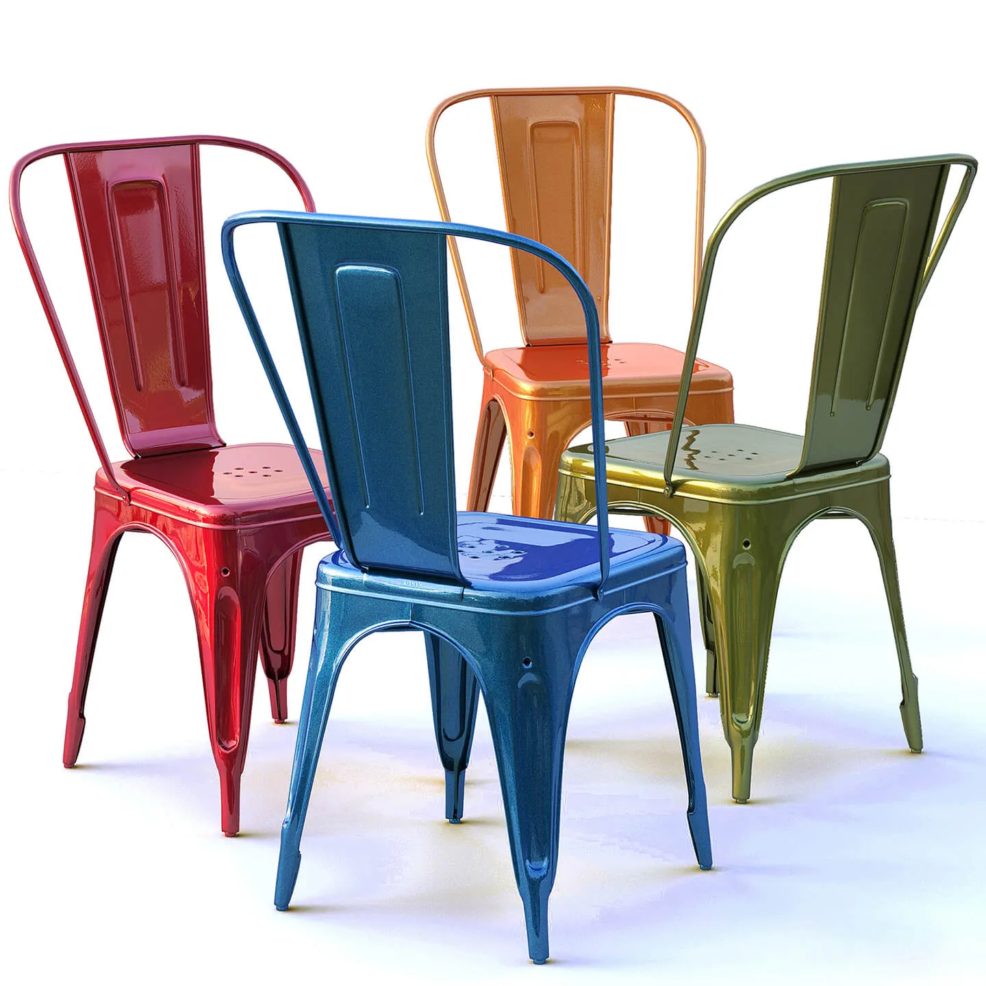 furniture – Collection of colorful chairs 15 3D Model