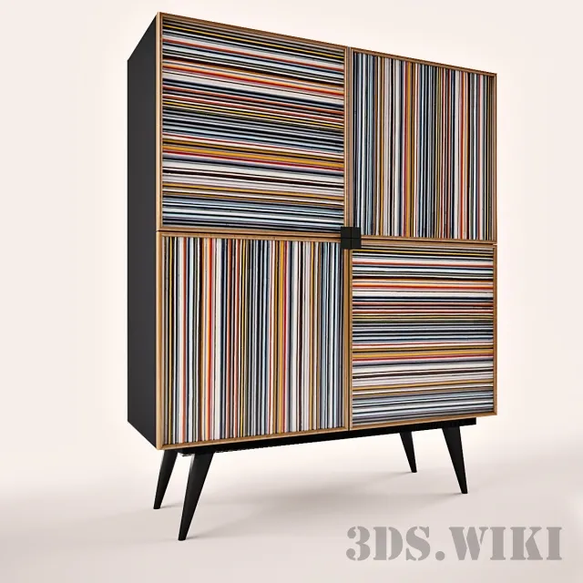 furniture – Colored Kitchen Cabinet 3D Model