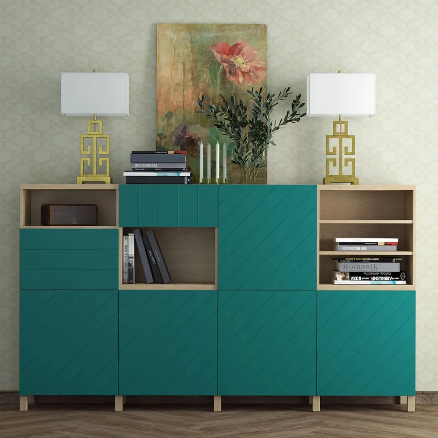 furniture – Combination for storage Ikea Besta Hallstavik (blue – green) 3D Model furniture – Combination for storage Ikea Besta Hallstavik (blue – green) 3D Model