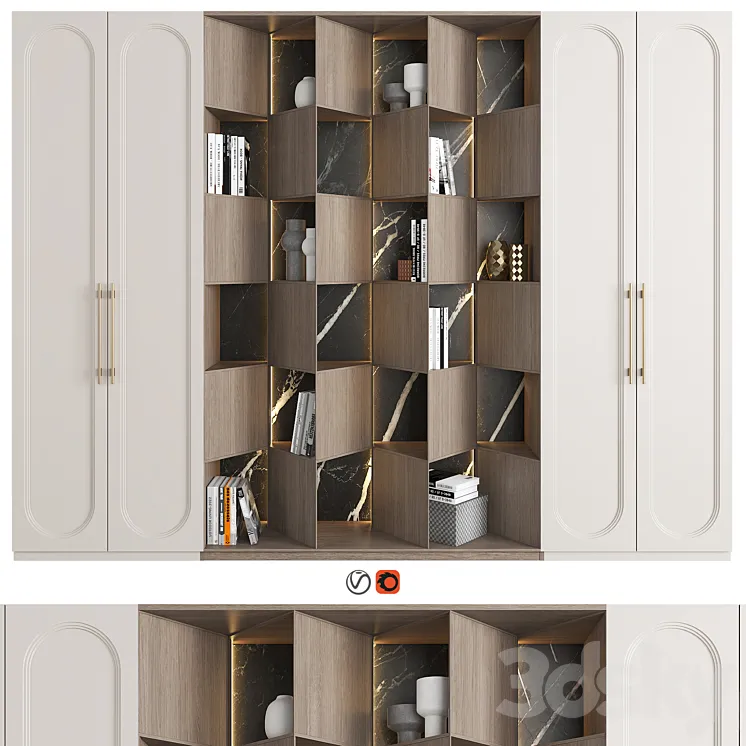 Furniture composition 102 3D Model Free Download