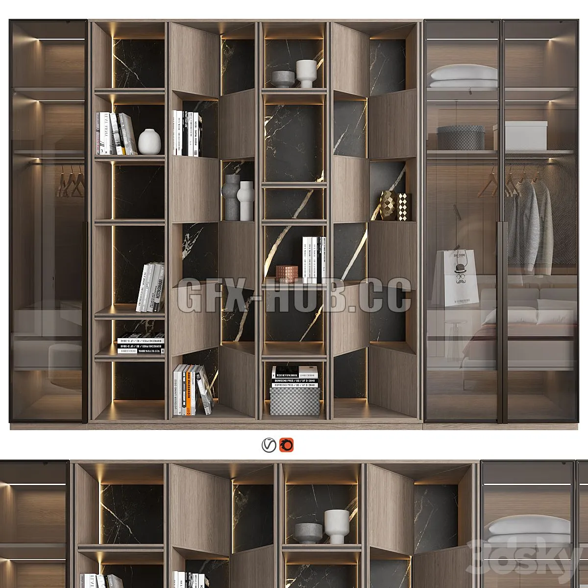 Furniture composition 104 3D Model Furniture composition 104 3D Model