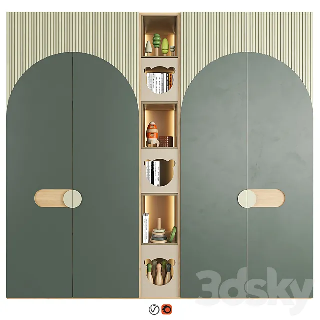 Furniture composition 110 3D Model