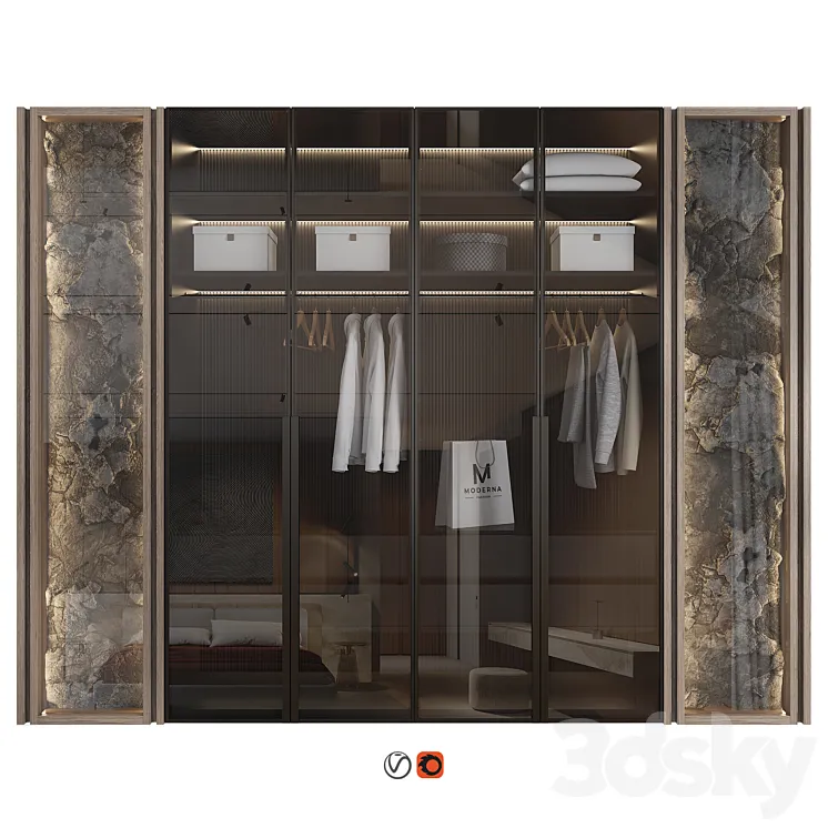 Furniture composition 120 3D Model Free Download