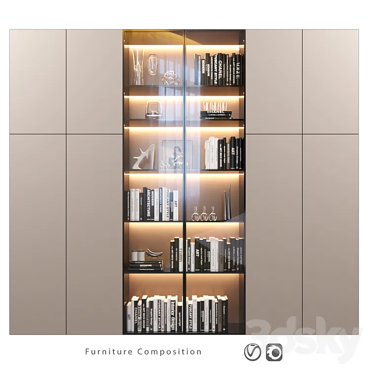 Furniture composition | 150 3D Model Free Download