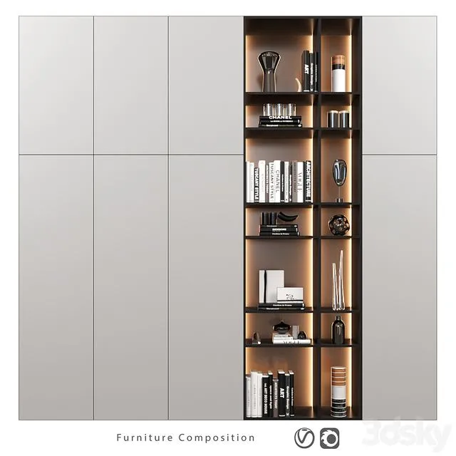 Furniture composition 159 3D Model