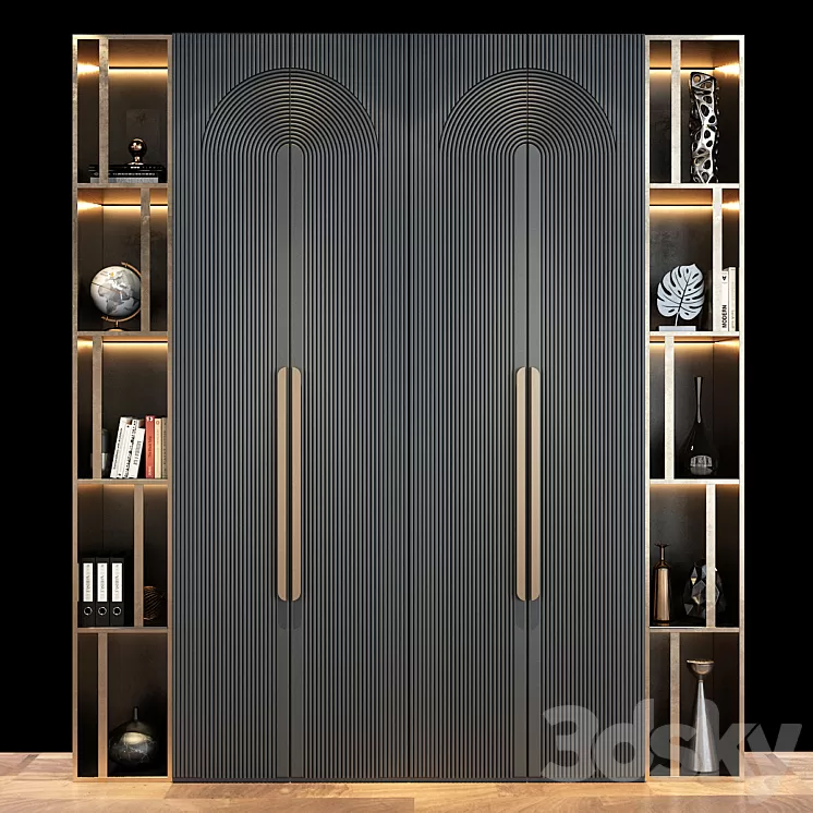 Furniture composition 163 3D Model Free Download