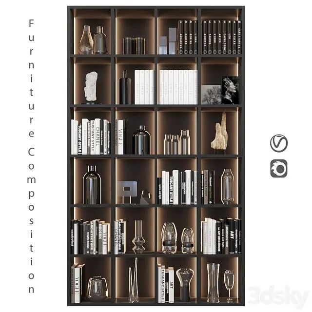 Furniture composition 193 3D Model