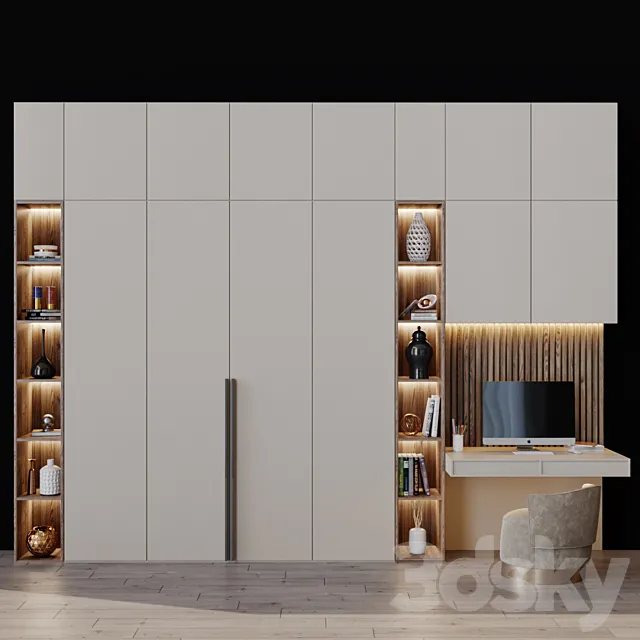 Furniture composition 2 3D Model Furniture composition 2 3D Model