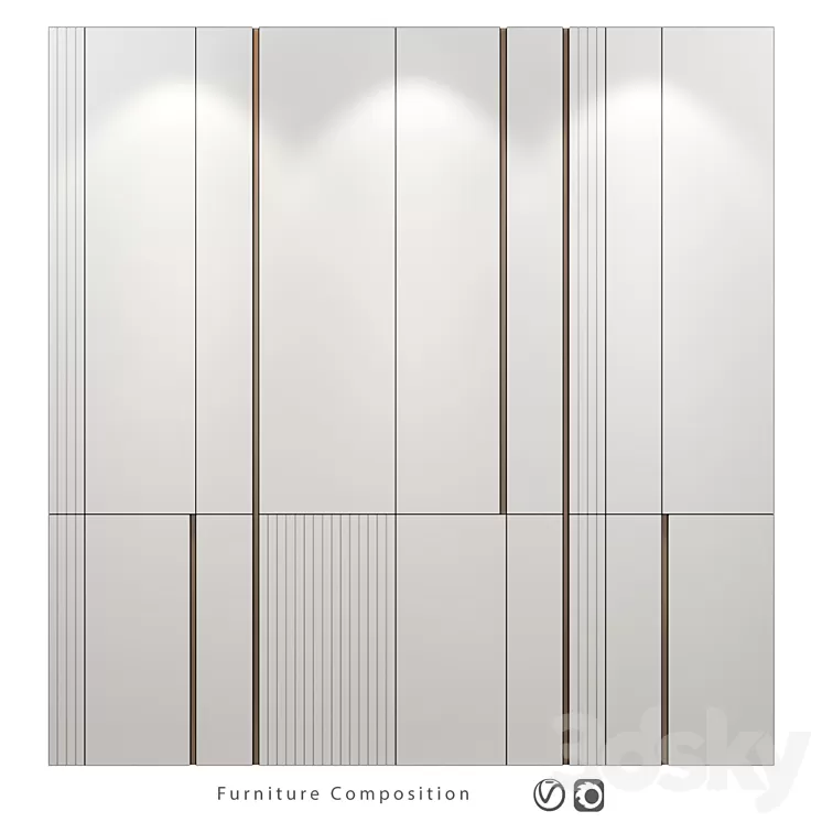 Furniture composition | 257 3D Model Free Download