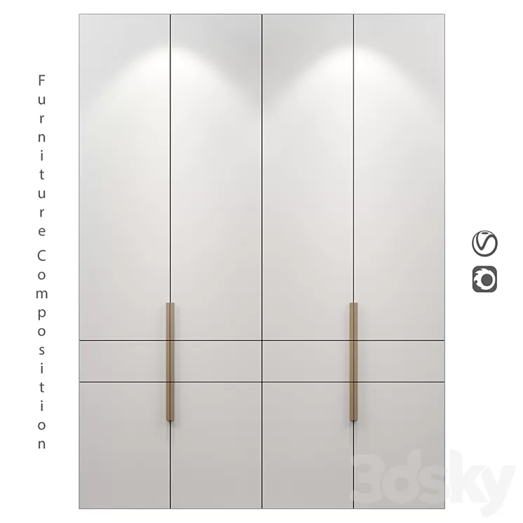 Furniture composition | 307 3D Model Free Download