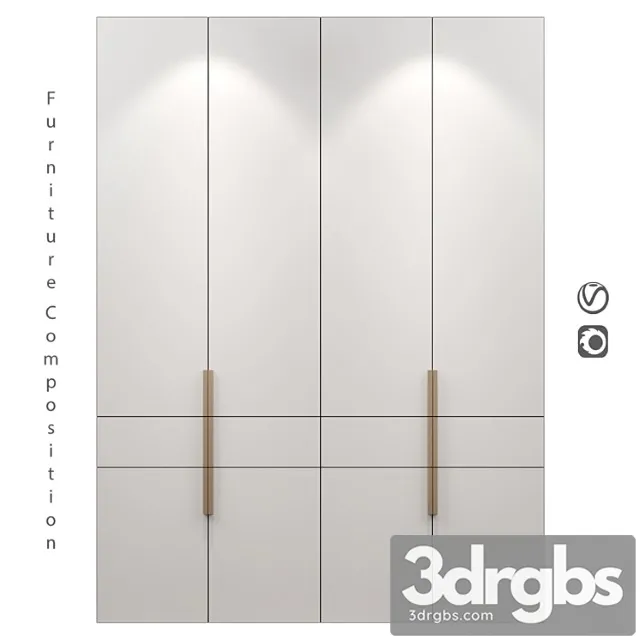 Furniture Composition 307 Shkaf 3D Model Download